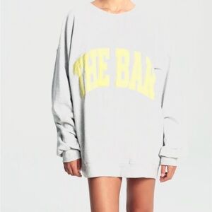 The Bar Heather Gray and lemon Sweatshirt
